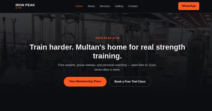 Iron Peak Gym demo preview